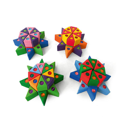 Colourful Triangle Blocks with Sparkling Stone