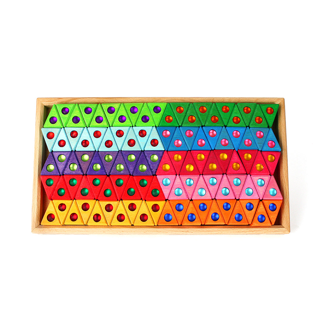 Colourful Triangle Blocks with Sparkling Stone